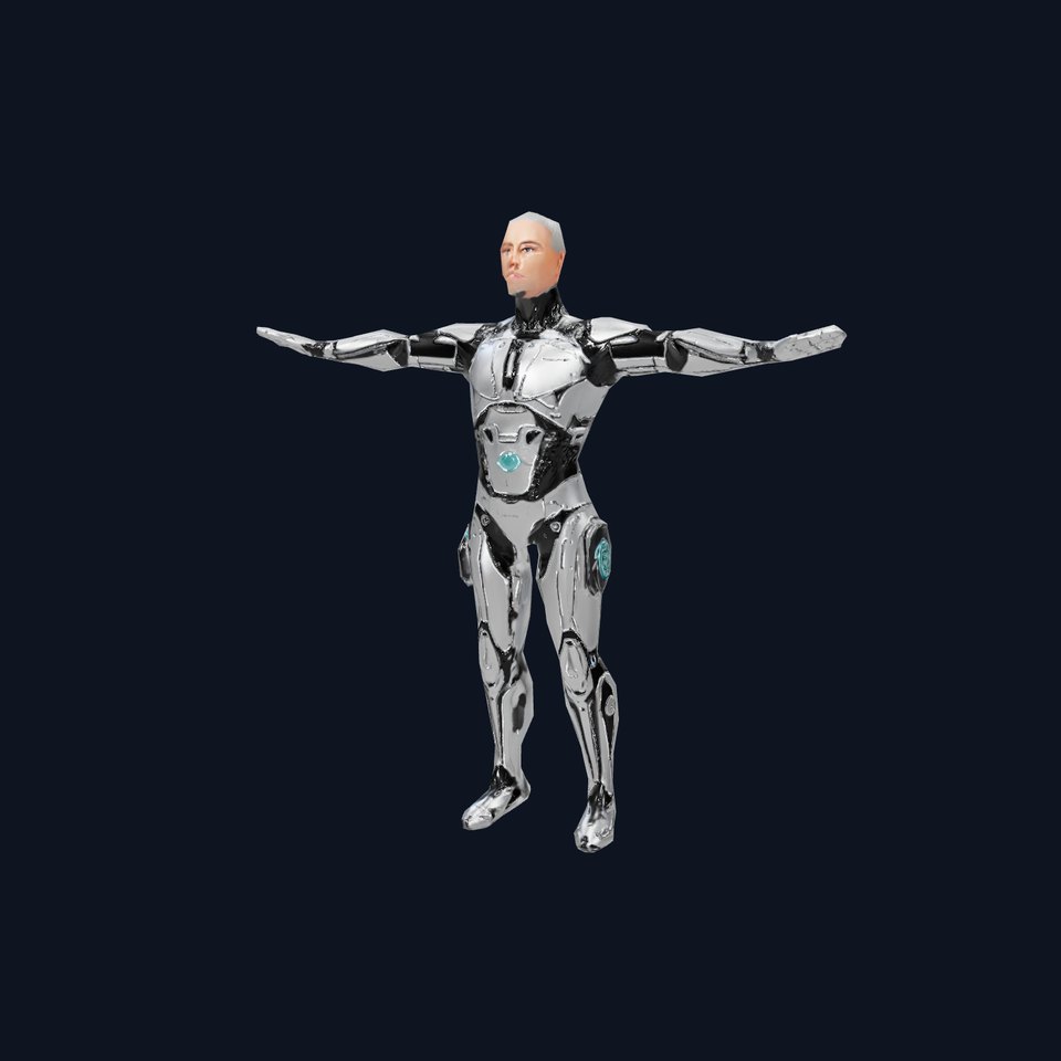 Silver Humanoid Robot model pack